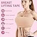 TEAWOO Boob Tape Kit - BoobTape for Breast Lift, 2 Body Tape, 4 PCs Silicone Breast Petals, 20 PCs Satin Nipple Stickers, 36 PCs Double Sided Tape, Boobtape for A-G
