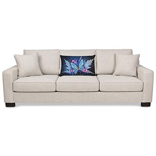 Ekobla Throw Pillow Cover Retro Style Butterflies And Flowers Maple Leaves Decor Lumbar Pillow Case Cushion For Sofa Couch Bed Standard Queen Size 20X30 Inch #TOP2
