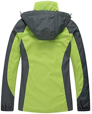 Diamond Candy Women's Waterproof Rain Jacket with Hood Lightweight Outdoors Raincoat Green L - Image 2