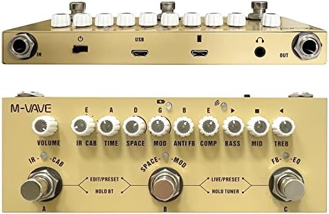 Multi Effects Acoustic Guitar Pedal,Cube Baby AC Guitar Multi Effects Pedal Delay Chorus Tremolo Reverb Effect Pedal