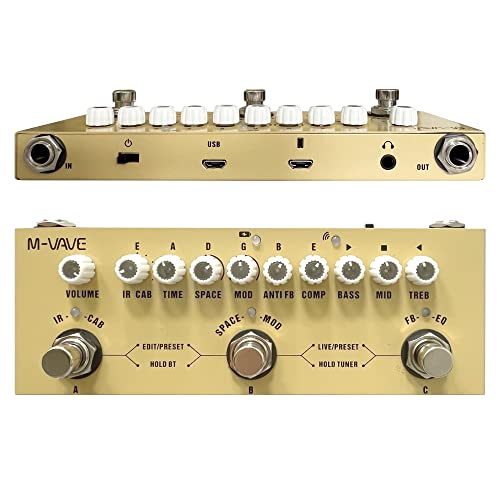 Sharkchili SK013 Multi Effects Acoustic Guitar Pedal,Cube Baby Ac Guitar Multi Effects Pedal Delay Chorus Tremolo Reverb Effect Pedal cover