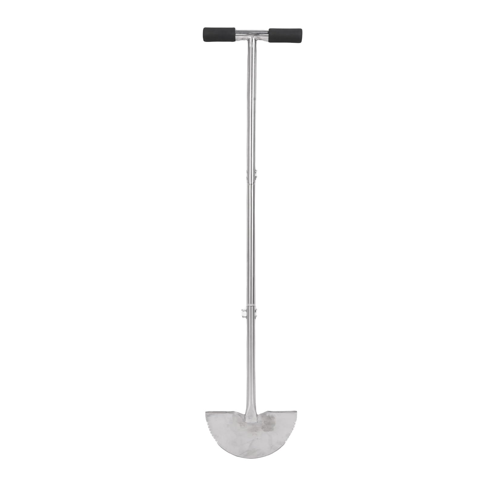 Asixxsix Half Moon Lawn Edger, Multifunctional Handheld Step Edger with 96.5cm Long Non Slip Handle and 22cm Wide Foot Plate, Manual Saw Tooth Border Lawn Tool for Landscape
