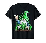 Funny Gnome Pot Leaf 420 Marijuana Weed St Patrick's Day T-Shirt