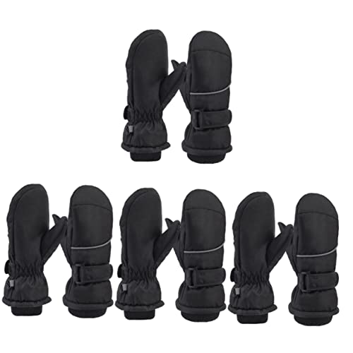 INOOMP 4 pares de luvas para snowboard inverno à prova de vento para manter o calor crianças luvas p