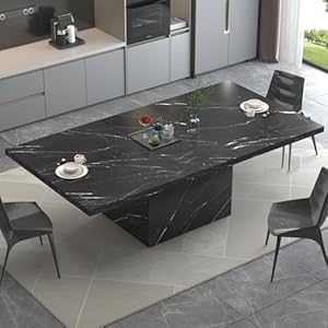 HSH 78” Black Dining Table for 6 ...