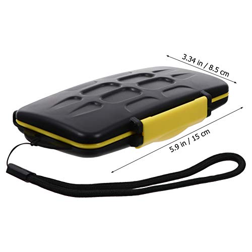 Hemobllo — Estojo para cartão SD de plástico profissional à prova d'água e antichoque para cartão d