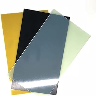 1pcs Glassfibre Template Board Sheet Epoxy Glass Fiber G10 FR4 Fibreglass Plate For DIY Knife handle material 300x170mm (Color : Black, Size : 4mm)