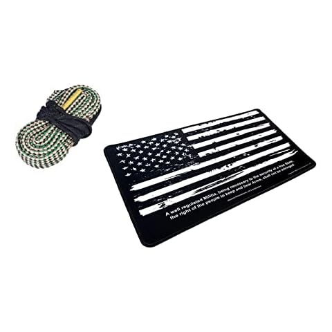 Ultimate Rifle Build Gun Cleaning Mat - 17x11” and (.308, 30-30, 30-06.300.303, 7.62mm) Reusable Barrel Snake Cover