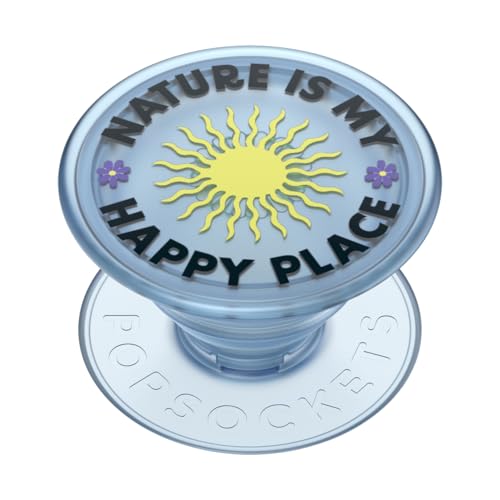 Image of ​​​​PopSockets Phone Grip with Expanding Kickstand, Adhesive Grip - Nature is My Happy Place Translucent