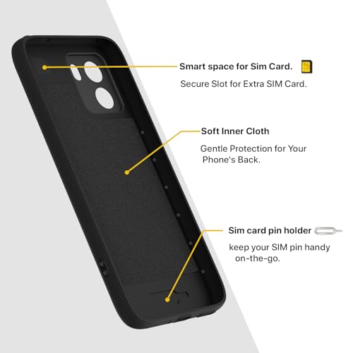 Image of Pikkme Back Cover for OnePlus Nord CE 6 5G Camera Protection 3D Hexa Cube Design Silicone Protective Bumper Case (Black)