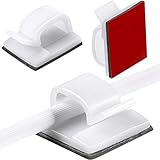 60 Pieces Outdoor Cable Clips with Adhesive Tapes Light Clips Decoration Clips Self Adhesive Hooks...