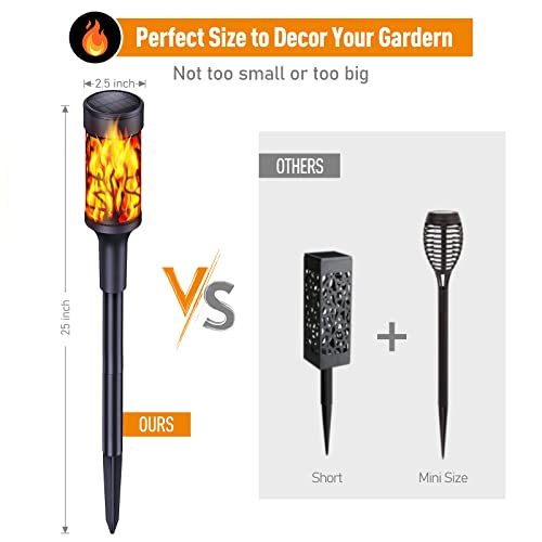 Bonlion 8 Pack Solar Outdoor Lights, Extra-Bright Solar Torch Lights With Dancing Flickering Flames For Outdoor Garden Decorations, Waterproof Yard Decor Holiday Lights For Pathway Patio #TOP3