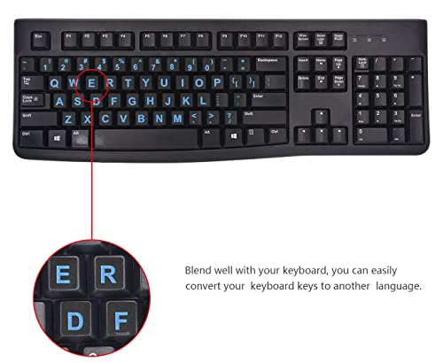 2 Piezas Pegatinas para Teclado Inglés para PC y Laptop miniatura 6