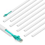 White Wall Cord Hider - 153in Mini Wire Channel, Cable Track for Hiding Speaker Wire, Baby Monitor Cord - Cable Cover for Wire Concealer, 9X L17in W0.47in H0.32in