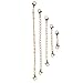 Produktbild Hellery 5 Größen Edelstahl Armband Ends Karabiner Verschluss Kette Verlängerung Kettenverschluss Crimp Ende Hummer Greifer Verlängerungskette für Schmuck - Golden