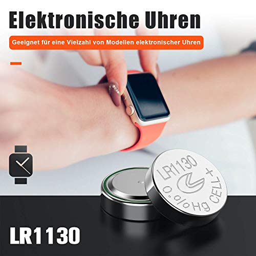 GutAlkaLi 40 Stück AG10 LR1130 1.5V Alkaline Knopfzelle Batterien ohne Quecksilber