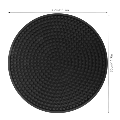 Tapete de Secado con Borde Elevado Resistente a Derrames de PVC Negro 4