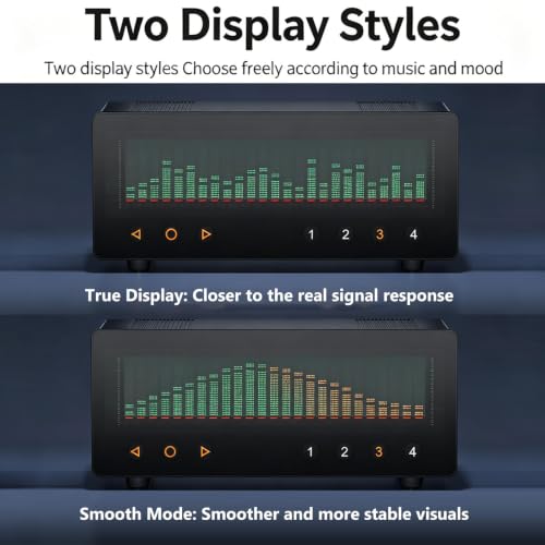 Analizador de espectro de audio con 2 efectos de visualización y control remoto 8