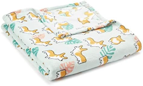 Miniatura 4 de Fun Print - Manta suave y acogedora de forro polar de 50 x 60 pulgadas con bonito imán (corgis loca)