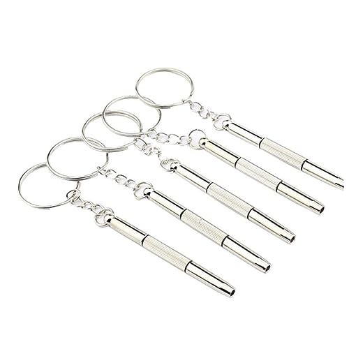 HEALEEP 10個 携帯用メタルミニ螺?刀 軽量耐久 耐用メガネ 時計 ジュエリー修理ツール 便利携帯型精密工具