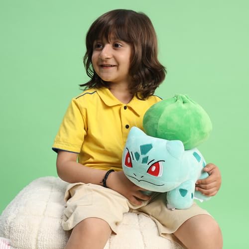 Image of Mirada Pokemon Bulbasaur Soft Plush Toy - 22cm | Official Licensed Cute Green Stuffed for Kids, Boys & Girls | Super Soft & Comfortable Plush | Ideal Gift for Birthday & Festivals