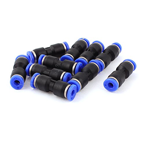 Ruilogod 2 Way Straight Pneumatic Union Quick Release 4mm Tube Fittings 10pcs (id: e78 fb2 8f0 bba b70