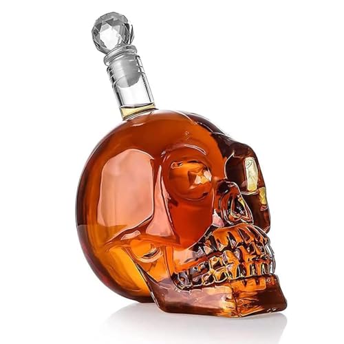 1000 ml Teschio Bottiglia di Whisky, Bottiglia Grappa Particolare, Bottiglia Whisky, Decanter in Vetro, Bottiglia Liquore Particolare, Decanter Whisky, Decanter per Vino, per Whisky, Vino e Liquori