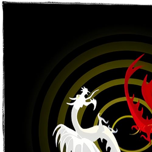 Oxtxuzdm Tarot Tischdecke Tuch Drache/Wolf Astrologie Weissagungen Kartentuch Wandteppich Wanddekoration Drachen/Wolf Muster Tarot Karte Spirituelles Decktuch