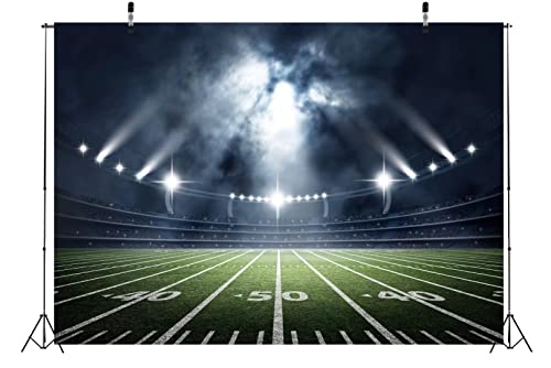 BELECO 7x5ft Fabric Football Field Backdrop Sports Stadium Super Bowl Backdrop Football Theme Birthday Shoot Super Bowl Party Decorations Newborn Kids Adults Photo Booth Shooting Studio Props by BELECO - Image 3