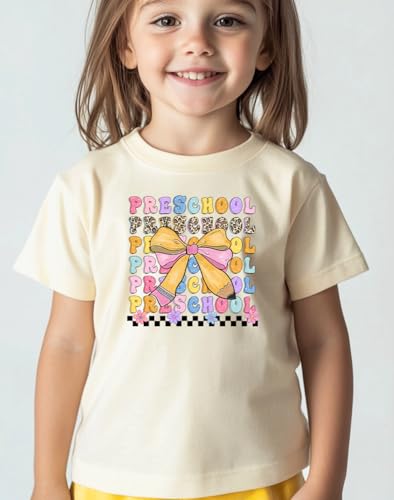 Image of Kids Toddler Boys Girls Back to School Shirt First Day of Preschool T-Shirt Short Sleeve Top