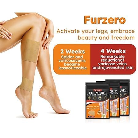 GROSSAMER Turmeric Varicose Vein Patch | Herbal Relief Patches for Legs Swelling Spider Veins and Fatigue Support varicose veins | Pain Relief and Swelling Reduction, Blood Circulation Support (4 Pack) - Image 4 thumbnail