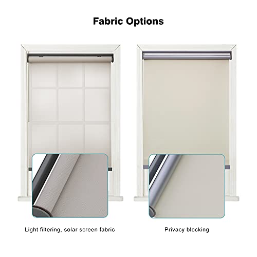 Changshade Cordless & Blackout Roller Shade, Room Darkening Rolled Up Shade, Fabric Window Blind, For Light Blocking/Sun Protection, 27 Inches Wide, Beige Rol27Bg72A #TOP3