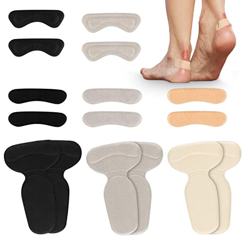 BTONGE Fersenpolster für zu große Schuhe Schwamm Fersenkissen Schuhe Fersenhalter Pads Selbstklebende Fersenschutz Ferseneinlage für Anpassung der Schuhlänge, Vermeidung von Reibung (8 Paar) Cover