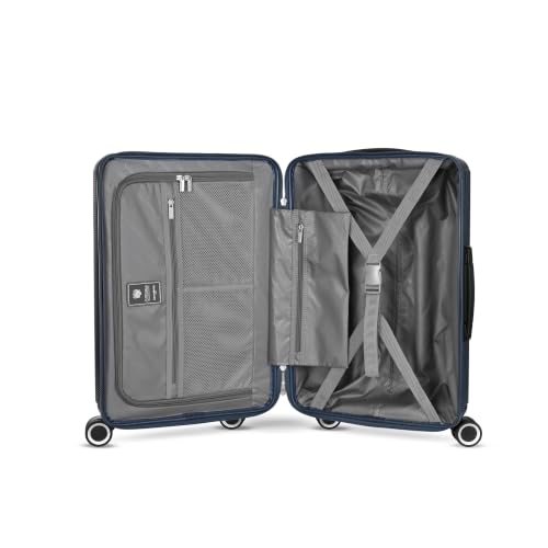 Image of Samsonite Trolley Bag Suitcase for Travel | STAREN 55 Cms Polycarbonate Hardsided Small Check-in Luggage Trolley Bag, Navy