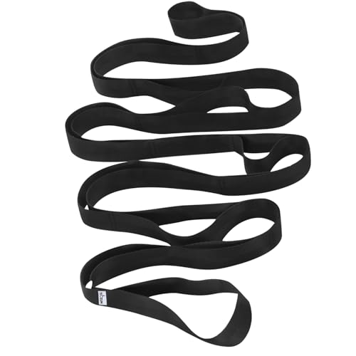 TECEUM Dehnungsgurt für Yoga & Physiotherapie - 10 Schlaufen - Nicht elastische Beinstreckgurte für Stretching, Training, Pilates, Rehabilitation nach Verletzungen für alle Niveaus - Männer & Frauen