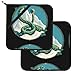 YYHWHJDE The giant snake guarding the mountain Pattern Square Insulated Pot Mat 2-piece Set for Heat Insulation During Lid Removal, Microwave, Oven, and Outdoor Grilling Use
