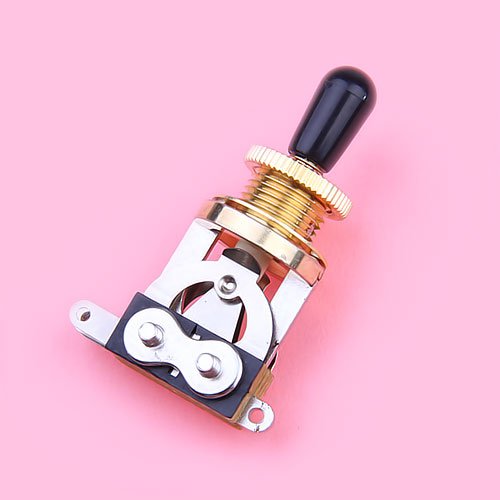 2 inch 3way Toggle Switch for Les Paul Electric Guitar Golden w/ Black Tip