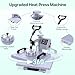Slendor Heat Press Machine Sublimation Heat Press 360° Swing Away Heat Transfer Digital T-Shirt Pressing with 30OZ 20OZ Tumbler Press, Multifunction Combo for Hat Cap Plate 12''X15'' 5IN1 Lavender