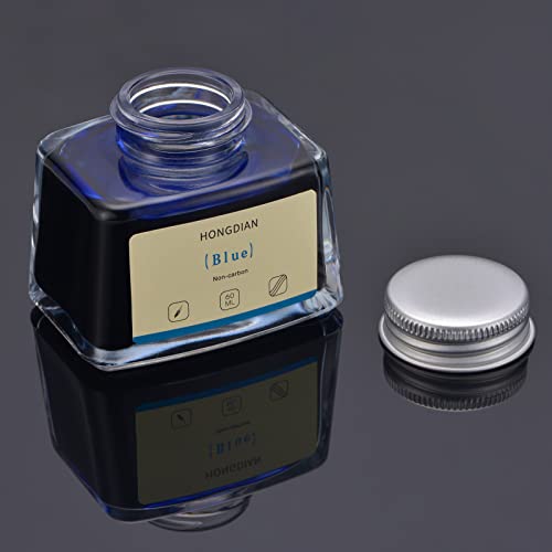 Image of Asvine Hongdian Fountain Pen Bottled Ink Blue, 60ml Bottle Ink for Fountain Pen Non Carbon