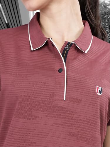 Image of STELLERS Women's Half Sleeve Active Wear Polo T-Shirt| Feather Touch Feel | Regular Fit | Odour Resistant | Anti-Static | Wrinkle Free | Quick Dry | Stretchable | Lightweight | Sweat-Proof