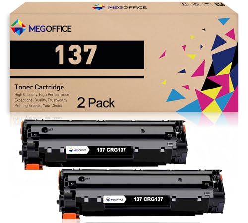 MEGOFFICE Compatible Toner Cartridge Replacement for Canon 137 Black Toner Cartridge CRG137 for ImageCLASS MF236n D570 MF232w MF244dw MF247dw MF249dw MF242dw MF23bn MF230 MF240 MF210 (Black, 2-Pack)