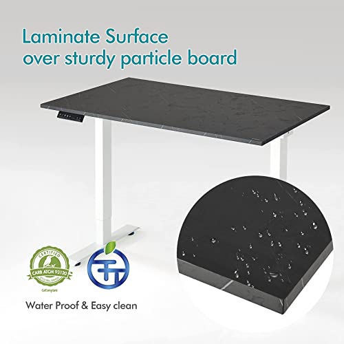 Kaboon Black Table Top 60 Inch, One-Piece Wood Desktop For Sit Stand Desk, Double Desks For Home Office, Rectangular Wood Countertop, 1 Inch Thick, 23.62" D X 59.1" W Could Atlas/Black Top Only #TOP3