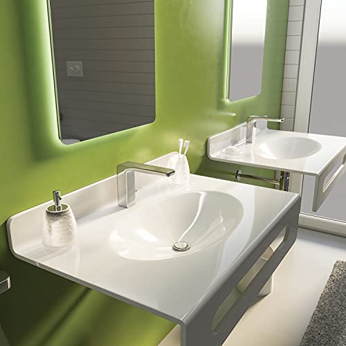 Gedy Irina Soap Dish, Resin, White, 11.8 x 11.8 x 2.5, 11,8x11,8x2,5 - Image 4