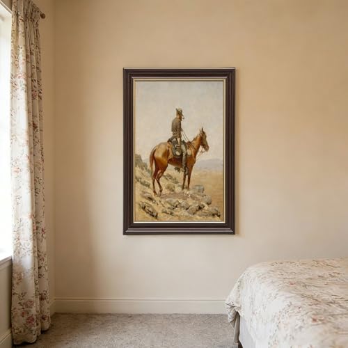 Impression sur toile Frederic Remington pour salon style rustique
