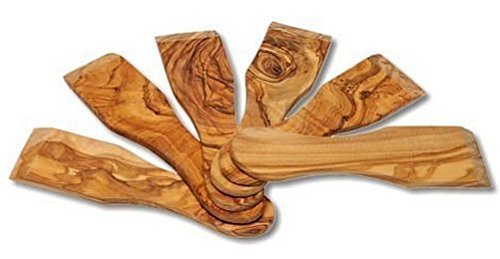 VolkskunstShop Élégante raclettespachtel 6 spatules à raclette en Bois d'olivier Cover