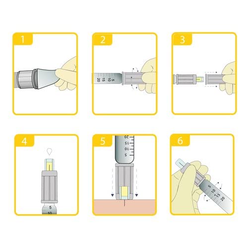 MediVena ONE-CARE Safety Pen Tips, 30G, 8mm, Box of 100, Safe Administration, Compatible with Most Pen injectors