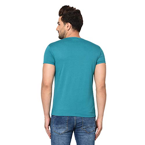 Image of Men's Cotton Blend Half Sleeve V Neck Tshirt