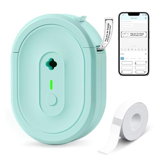 NDYIN Label Maker Machine with Tape, N12 Portable Bluetooth Label Printer, Wireless Mini Label Makers Thermal Sticker with Multiple Templates for Home, Kitchen, School, Office Organization, Green