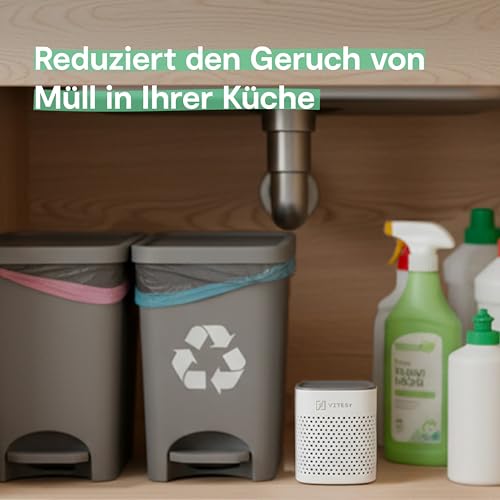 VITESY DEO Geruchsentferner | Für Kühlschrank, Auto, Schrank & Schuhe | 10 Jahre haltbar ohne Filter & Nachfüllen | Natürlicher Luftreiniger gegen Gerüche | Kompakt, Nachhaltig & Wiederverwendbar