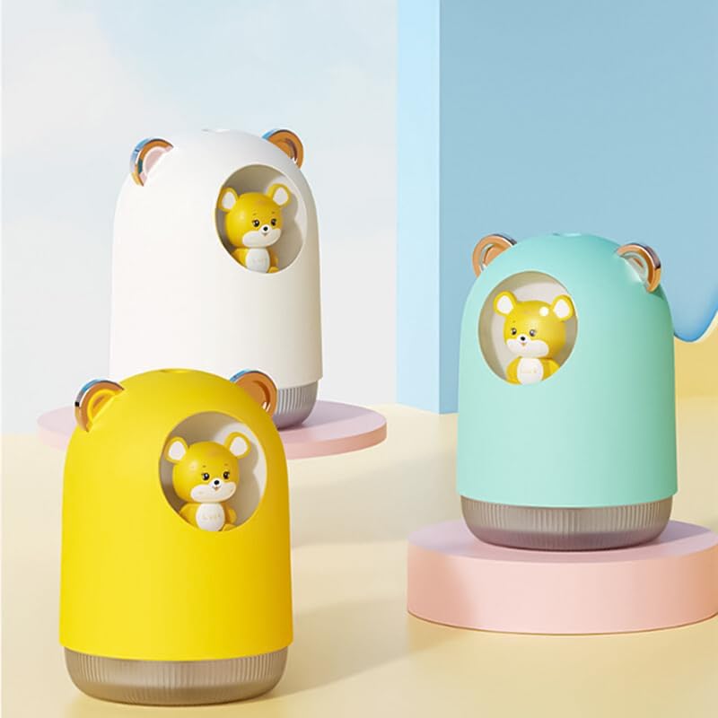 mobigon Wood Cool Mist Ultrasonic Humidifier for Room Moisture, Aroma Diffuser for Home, 300ml Essential Oil Diffuser with 7 Colorful Night Light, Auto Shut-Off, Home, Office, car (B.Turquize)